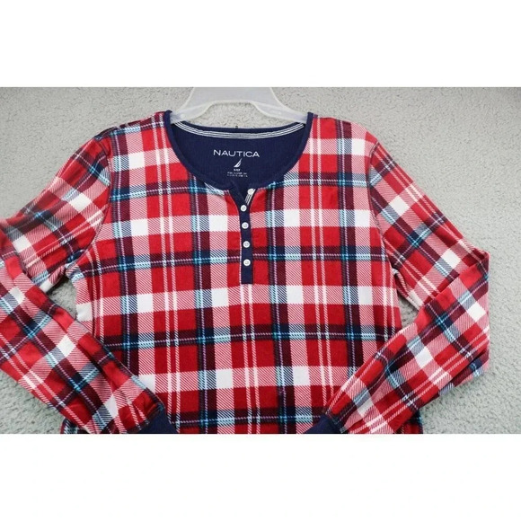Nautica Women's Soft Flannel/Velour Pajama Set-Size Small - Picture 5 of 13